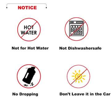 TOOFEEL 2.2L Half Gallon Water Bottle BPA Free