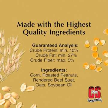 C&S Peanut Delight No Melt Suet Dough, 8 Pack, 11.75 oz