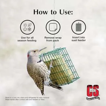 C&S Peanut Delight No Melt Suet Dough, 8 Pack, 11.75 oz