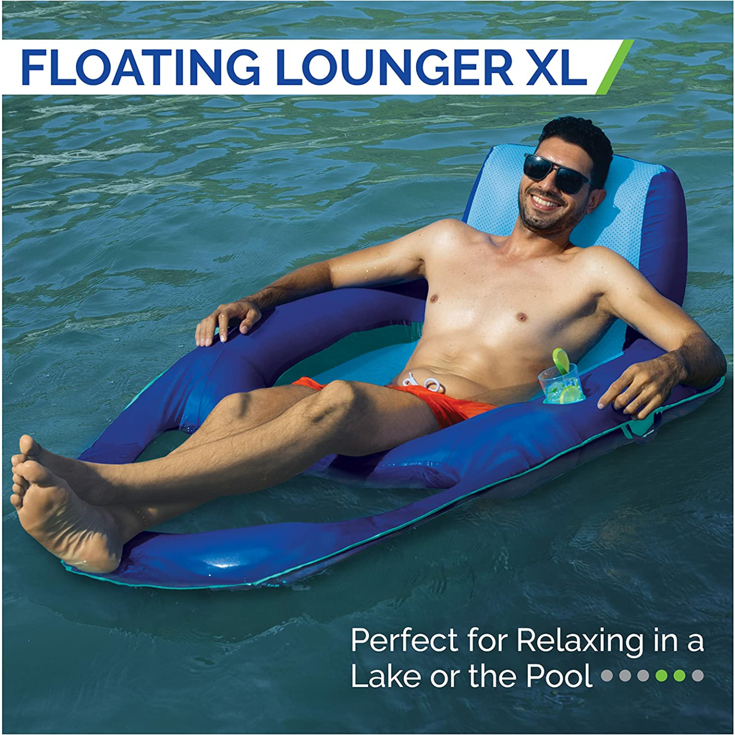 Kelsyus XL Floating Lounger - Inflatable Chair for Pool