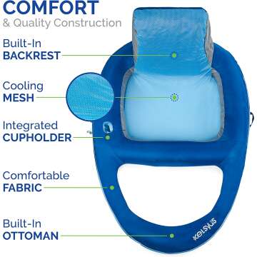 Kelsyus XL Floating Lounger - Inflatable Chair for Pool