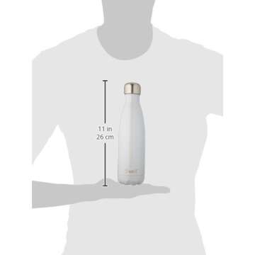 S'well Stainless Steel Water Bottle - 17 Fl Oz - Milky Way - Triple-Layered Vacuum-Insulated Containers Keeps Drinks Cold for 36 Hours and Hot for 18 - BPA-Free - Perfect for the Go