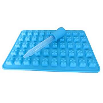2 Pack 50 Cavity Silicone Gummy Bear Candy Chocolate Mold With a Dropper Making Bear Candy For Your Kids by BARRETLGQ