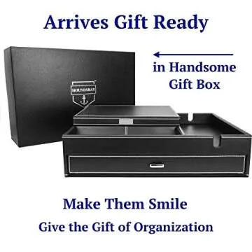 Elegant Men's Jewelry Box Organizer - Valet Tray for Essentials