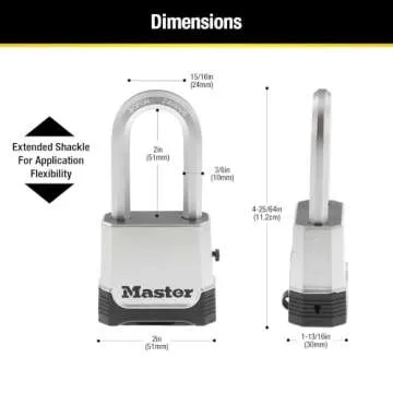 Master Lock M176XDLH Heavy Duty Padlock for Outdoor Use
