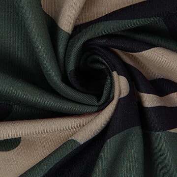 BMJL Women's Casual Cute Shirts Leopard Print Tops Basic Summer Short Sleeve Fashion Soft Blouse Loose Fit Tshirt(SmallCamo Print)