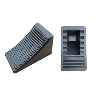 Fasmov 2 Pack Solid Rubber Heavy Duty Wheel Chock, Premium Chock for Car, Travel Trailers, RV, Truck, and ATV