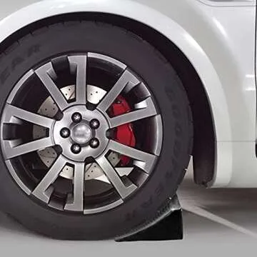 Fasmov 2 Pack Solid Rubber Heavy Duty Wheel Chock, Premium Chock for Car, Travel Trailers, RV, Truck, and ATV