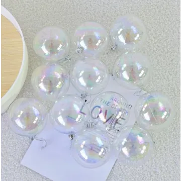 JFWOD Iridescent Christmas Balls for Stunning Holiday Decor