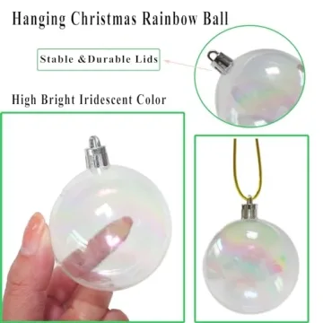 JFWOD Iridescent Christmas Balls for Stunning Holiday Decor