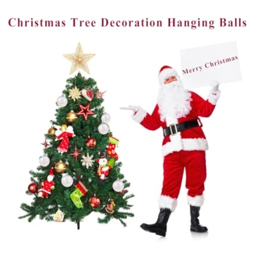 JFWOD Iridescent Christmas Balls for Stunning Holiday Decor