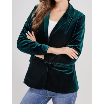 Elegant CHARTOU Velvet Blazer Jacket for Women