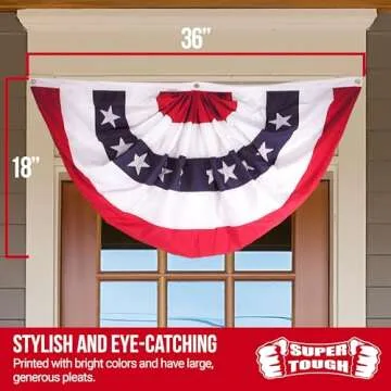 Super Tough Patriotic Bunting Flag for Outdoor & Indoor Use