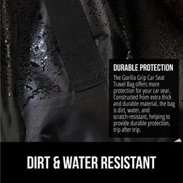 Gorilla Grip Car Seat Travel Bag - Durable & Easy Carry