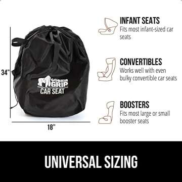 Gorilla Grip Car Seat Travel Bag - Durable & Easy Carry