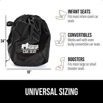 Gorilla Grip Car Seat Travel Bag - Durable & Easy Carry