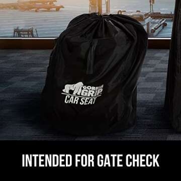 Gorilla Grip Car Seat Travel Bag - Durable & Easy Carry