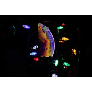 WIND Christmas Light Phone Charger Cord USB and Bulb Charging Cable 50inch 10led Multicolor Lightning for Phone 8-11/12/13/14,Pro,Pro Max