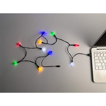 WIND Christmas Light Phone Charger Cord USB and Bulb Charging Cable 50inch 10led Multicolor Lightning for Phone 8-11/12/13/14,Pro,Pro Max