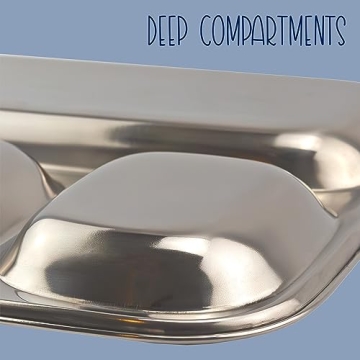 Darware Stainless Steel Divided Plates for Kids and Adults