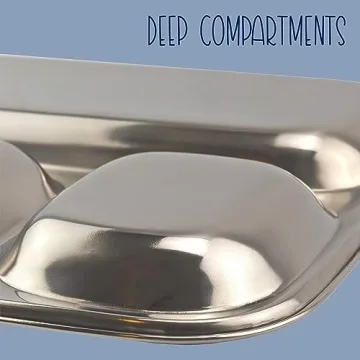Darware Stainless Steel Divided Plates for Kids and Adults