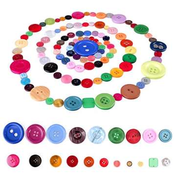 Greentime 1500 Assorted Resin Buttons for Crafts Sewing
