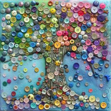 Greentime 1500 Assorted Resin Buttons for Crafts Sewing