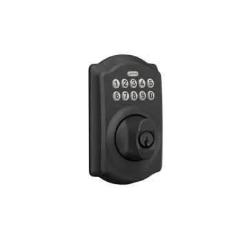 Keyless SCHLAGE BE365 CAM 622 Deadbolt, Matte Black