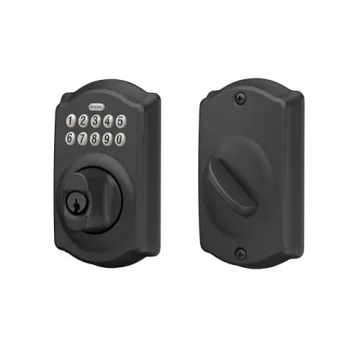 Keyless SCHLAGE BE365 CAM 622 Deadbolt, Matte Black