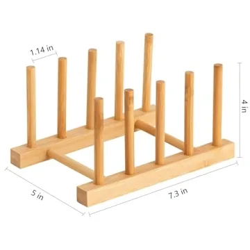 HBlife Bamboo Dish Drying Rack - Eco-Friendly Kitchen Organizer