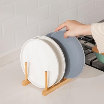 HBlife Bamboo Dish Drying Rack - Eco-Friendly Kitchen Organizer