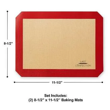 Last Confection Silicone Baking Mat Set - Non-Stick Liners