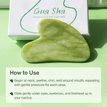 huefull Gua Sha Facial Tool for Face and Body, Gua Sha for Self Care, Guasha Tool Tensions Relief and Reducing Puffiness, Skin Care Gift for Men/Woman, Skincare Gifts