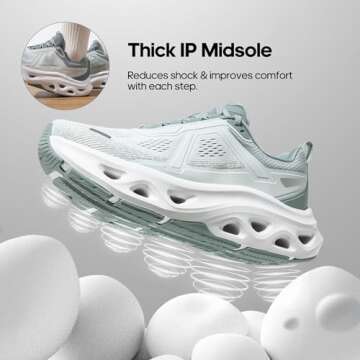 NORTIV 8 Women's Comfortable Walking Running Tennis Shoes MovePropel Athletic Gym Workout Jogging Fa...