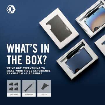 Ridge Men's Slim Minimalist RFID Wallet in Navy