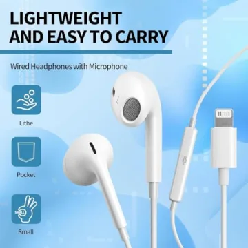 Premium Wired Headphones for All iPhone Models - 2 Pack
