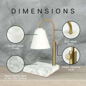 Elegant Showcase Pro Candle Warmer Lamp with Dimmable Feature