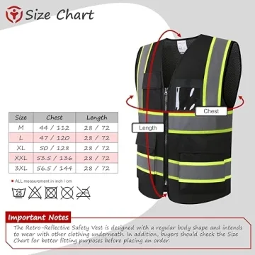 Reflective Safety Vest for Men & Women with Pockets