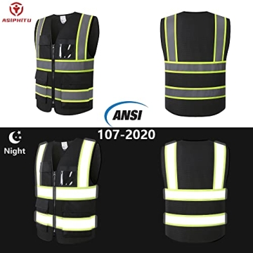 Reflective Safety Vest for Men & Women with Pockets