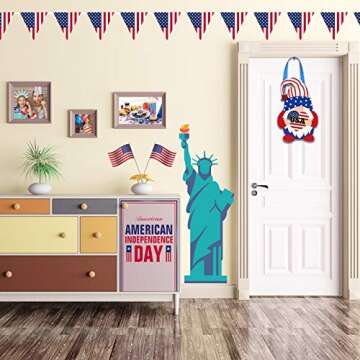 4th of July Gnome Door Sign for Patriotic Decor