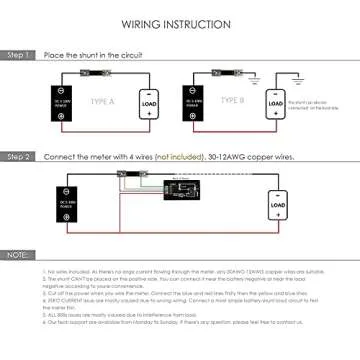 bayite DC 6.5-100V 0-100A LCD Display Digital Current Voltage Power Energy Meter Multimeter Ammeter Voltmeter with 100A Current Shunt