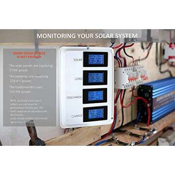 bayite DC 6.5-100V 0-100A LCD Display Digital Current Voltage Power Energy Meter Multimeter Ammeter Voltmeter with 100A Current Shunt
