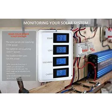 bayite DC 6.5-100V 0-100A LCD Display Digital Current Voltage Power Energy Meter Multimeter Ammeter Voltmeter with 100A Current Shunt