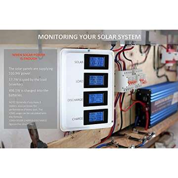 bayite DC 6.5-100V 0-100A LCD Display Digital Current Voltage Power Energy Meter Multimeter Ammeter Voltmeter with 100A Current Shunt