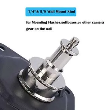 Light Wall and Ceiling Mount with 5/8" Stud and 1/4" Thread for Studio Lighting
