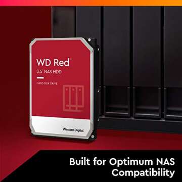 Western Digital 4TB WD Red NAS Internal Hard Drive HDD - 5400 RPM, SATA 6 Gb/s, SMR, 256MB Cache, 3.5" - WD40EFAX