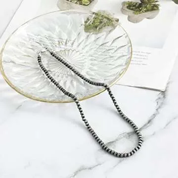 Western Jewelry Western Necklaces For Women Navajo Pearl Necklace Boho Beaded Choker Necklace Y2k Cowgirl Hipple Accessories 90S Boho Jewelry 6 Pieces