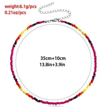 Western Jewelry Western Necklaces For Women Navajo Pearl Necklace Boho Beaded Choker Necklace Y2k Cowgirl Hipple Accessories 90S Boho Jewelry 6 Pieces