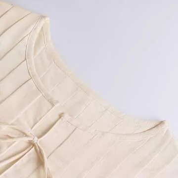 Women Summer Linen Tank Tops Coquette Bow Tie Front Top Shirt Vest Babydoll Ruffle Tops Cute Shirts Aesthetic Clothes (Beige,Large)