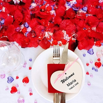 820 Pcs Colorful Acrylic Valentine's Heart Gem Decorations